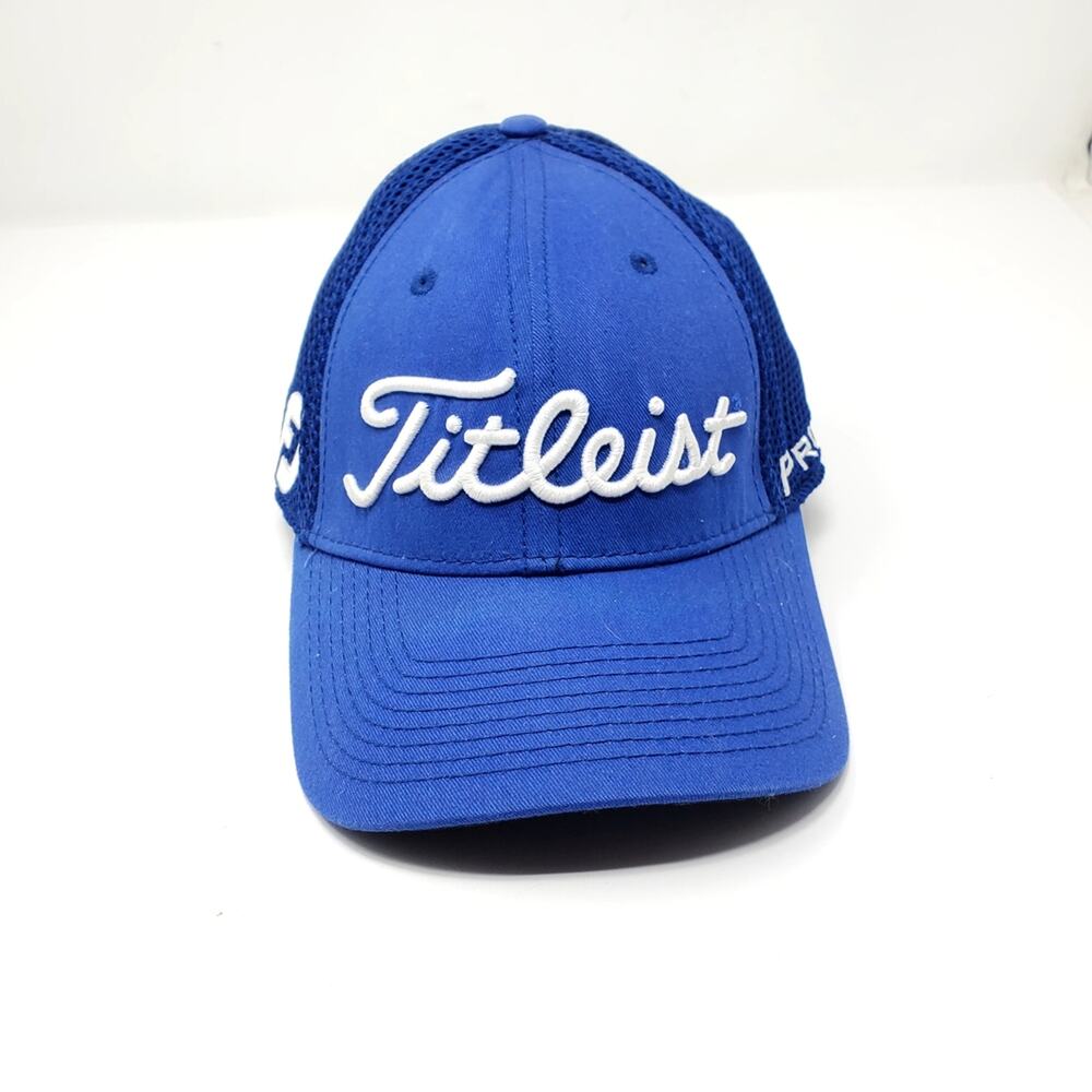 Titleist PRO1 Blue Mesh with white lettering fitted hat Size Small /medium